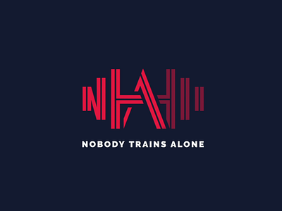 Nobody Trains Alone animation brand branding gym illustrator logo personal trainer sports