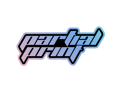 Partial Print Holographic Sticker branding contest custom holographic lettering mikemerrilldesign music sticker sticker mule type