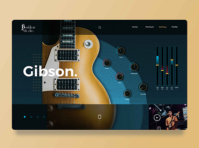 Virtual Guitar Settings UI 007 app dailyui design dribbble graphic guitar icon illustration logo settings ui shadows ui ux vector