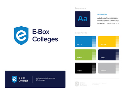 Brand Guide - EBox Colleges affiliate branding college design education logo university