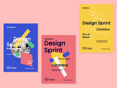 Posters for Escuela de Innovacion brand brand experience creative creative thinking design design system graphic graphic design illustration pattern print strategic design strategy ux