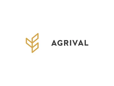 Agrival: Logo agriculture branding grain growth investment letspanda logo minimal minimalist property wheat