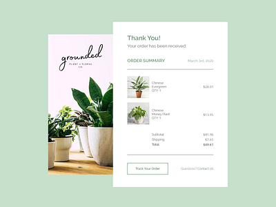 #017 Email Receipt - UI Design Challenge dailyui digitaldesign emailreceipt uiwhenifeellikeit