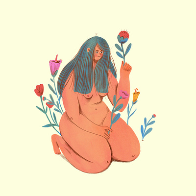 Gardener character illustration characterdesign girl girl illustration procreateapp