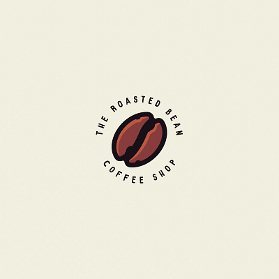 The roasted bean coffee shop branding design logo