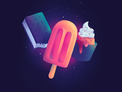 frozen treats design graphic design illustration