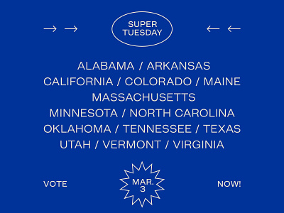 Super Tuesday america blue democracy democrat mint grotesk states super tuesday type usa vote voting