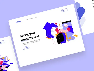 Daily UI #8 - billbot 404 page 404 404 error 404 error page 404 page 404page branding clean daily ui daily ui 008 daily ui 8 daily ui challenge dailyui design illustration minimal