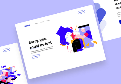 Daily UI #8 - billbot 404 page 404 404 error 404 error page 404 page 404page branding clean daily ui daily ui 008 daily ui 8 daily ui challenge dailyui design illustration minimal