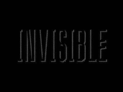 Invisible branding design font lettering letters logo type typeface typography vector
