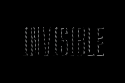 Invisible branding design font lettering letters logo type typeface typography vector