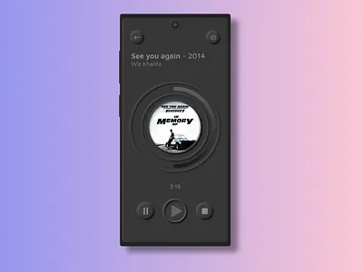 Neomorphism Dark Mode Play Music Design Case Study app design case study dark mode design design inspiration figma neomorphism product design ui design user experience ux design