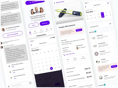 Digital Medication Cabinet design flat health health app healthcare medical app product product design typography ui ux