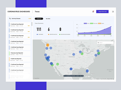 Coronavirus Dashboard coronavirus design framer framer x map mapbox product ui ux web app