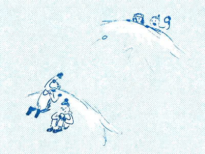 Snow experiment halftone illustration texture