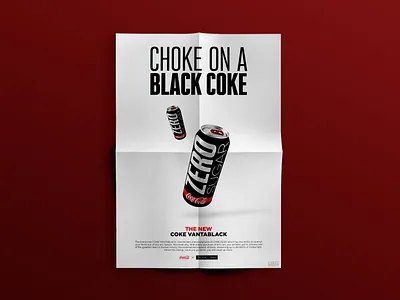 COKE VANTABLACK advertising advertisment aesthetic art direction coke cokedesign cokedesign concept concept design design illustrator minimal poster art poster design vector