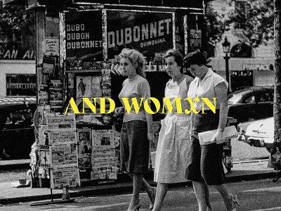 And Womxn brand identity branding branding design feminism feminist progressive retro yellow