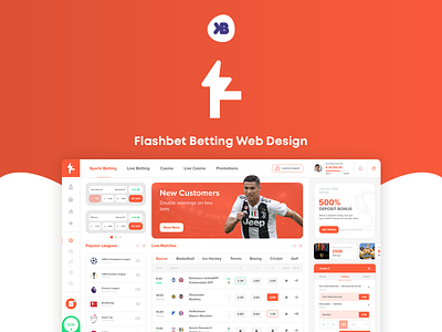 ⚽ Flashbet - Betting Web Design bet betting branding casino freespin gambling mail design web design