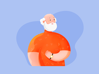 006-Rich Old Man illustration old man vector