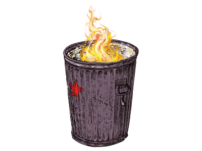 Hot Garbage 2020election hot garbage illustration art illustration digital procreate trash fire