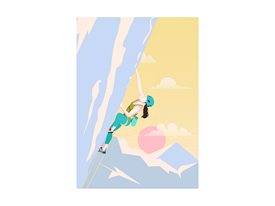 She power art climbing dribble illustrations mountaineer mountains she power women