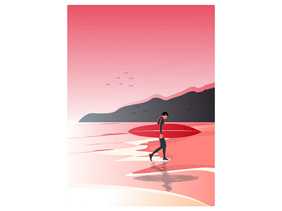 Surfing adobe artist creative design designinspiration designspiration digitalart graphicdesign illustrations ocean surfing vector waves