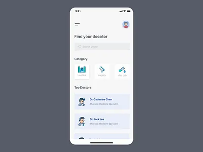 Doctor app UI concept app card design detail page doctor health app health care medical medical app ui uiux uiuxdesign
