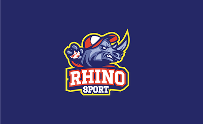 Rhino Sport base baseball event icon logo rhino rhino logo sport typhography