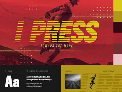 I Press Branding branding branding design church run runner running theme typography yellow