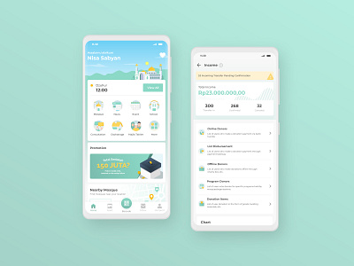 Superhand app v3 I Muslim App adobexd home screen interaction design interface ui ux