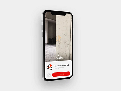 AR Bike locator - What Uber should have done 3d animation ar augmented reality bike c4d cinema 4d device ebike interaction jump mobility motion onboarding ride sharing uber uber design ui ux vehicle