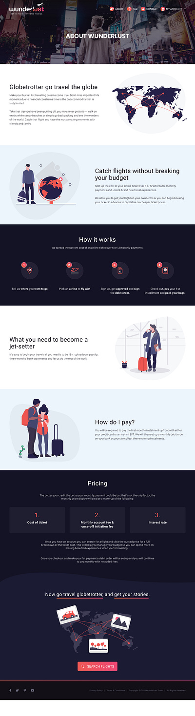 Travel Service - Landing Page branding design ui uidesign visual design web