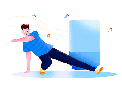 Dance boy branding color dance boy design flat illustration music vector