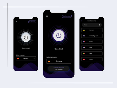 Vpn Ui Design design ui uiux