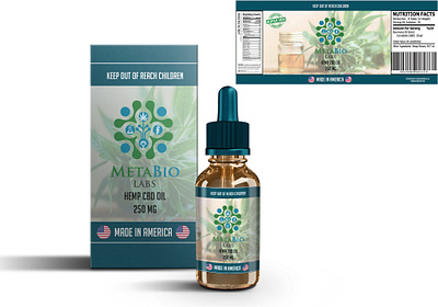 Mata Bio box box mockup design hemp oil illustration mockup packaging