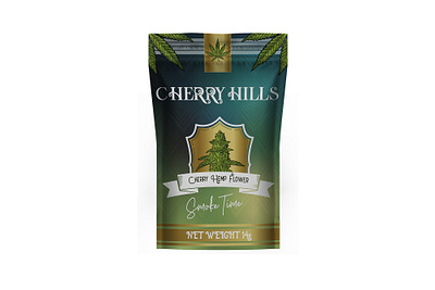 Cherry Hills 3d marijuana marijuana flower mockup packaging packagingdesign pouch mockup