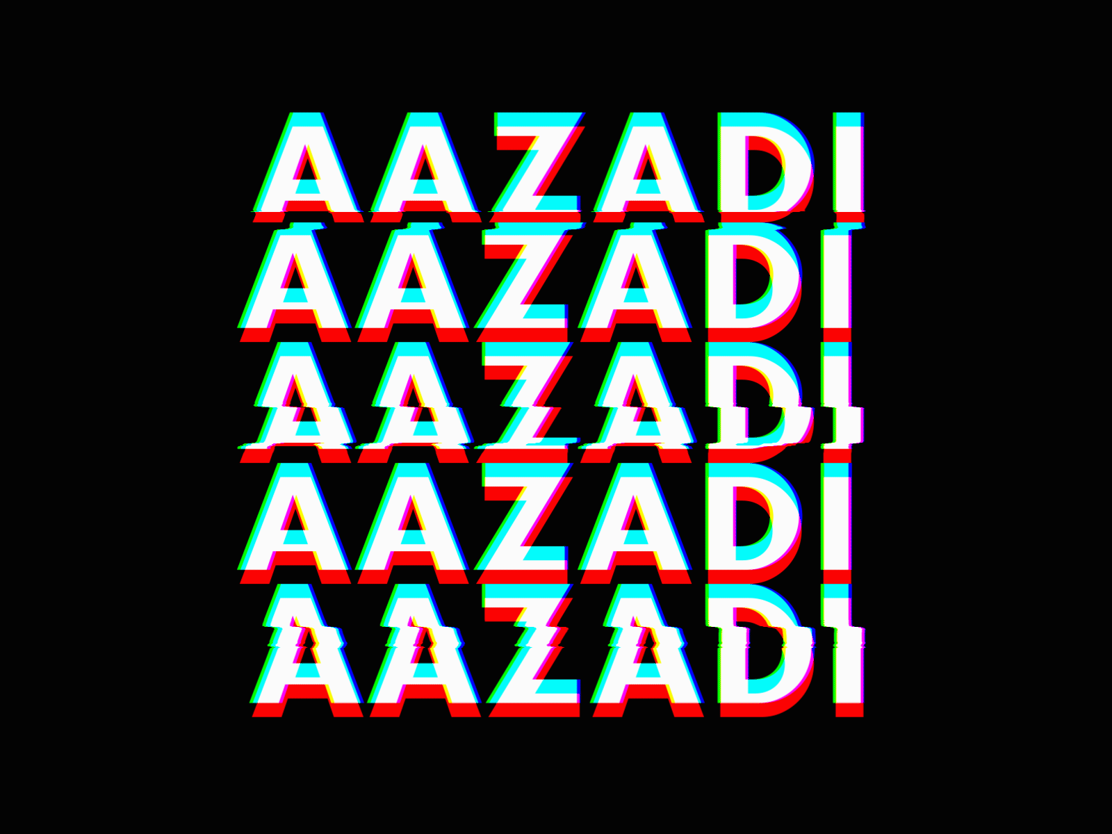 Aazadi aazadi freedom glitch motion