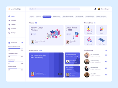 Learning Light clean ui design desktop dribbble hot interface learning learning platform online learning popular top ui ux web