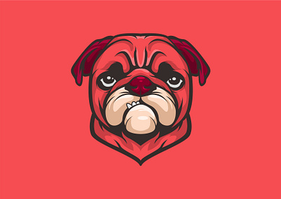 PUG artwork brandidentity branding bulldog design dog esport illustration logo mascot pug vector