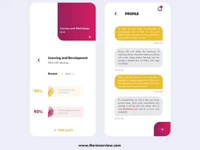 L&D Mobile App Design (example) by The Inner View 2020 trend app app design design graphic design interface learning platform minimal mobile app mobile app design mobile ui psychology ui user interface ux