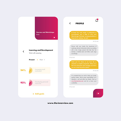 L&D Mobile App Design (example) by The Inner View 2020 trend app app design design graphic design interface learning platform minimal mobile app mobile app design mobile ui psychology ui user interface ux