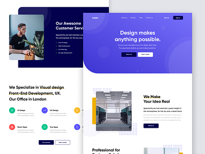 Super - UI Kit and Welcome! agency agency landing page debut design icon landing page minimal minimalism startup template ui ui kit ui kit design ui kits ux web website