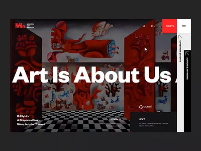 MMO - Website Concept Animation abstract design animation artsy clean minimal design concept content delivery dark ui flair digital interactions modern museum of art platform design typography ui animation ui design ui ux web design website