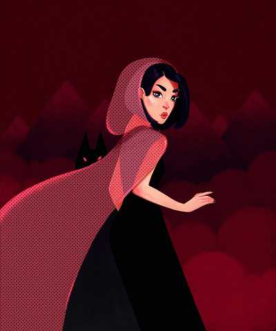 "Little Red Riding Hood" art artist artwork cartoon character character design digital art digital illustration draw drawing fairy tale illustration illustrator little red riding hood photoshop wacom