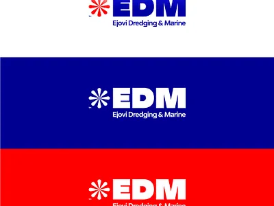 The EDM Dredging and Marine brand identity design branding design icon logo minimal typography