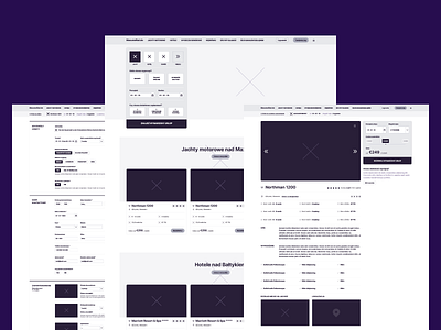 M - Travel - Wireframes booking hotel poland travel ux web wireframe wireframes yacht