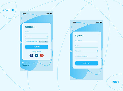 100 DailyUI #001 - Sign Up app daily ui dailyui dailyui 001 dailyuichallenge design sketch ui ux