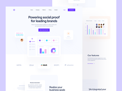 SaaS: Landing Page dashboard dashboard design feature set hero landing product page saas saas landing page saas template saas website social media landing page startup landing page template