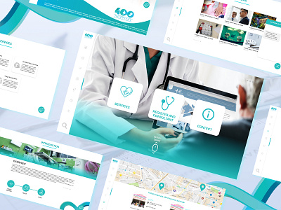 Homepage 400 Clinic branding design photoshop uidesign ux