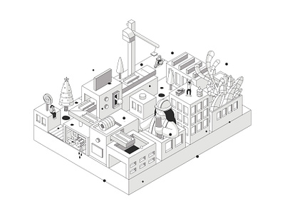 Isometric City 3d art city doodle draw flat icon identity illustration illustrations illustrator industry isometric isometric art isometric design isometric icons isometric illustration isometry logo vector